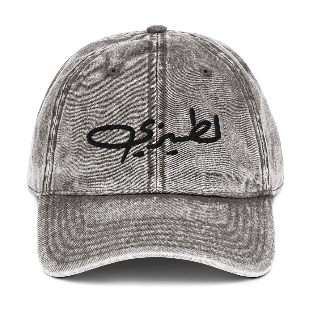 Front and Back logos Vintage Cotton Twill cap Gray | La-Teezy – La